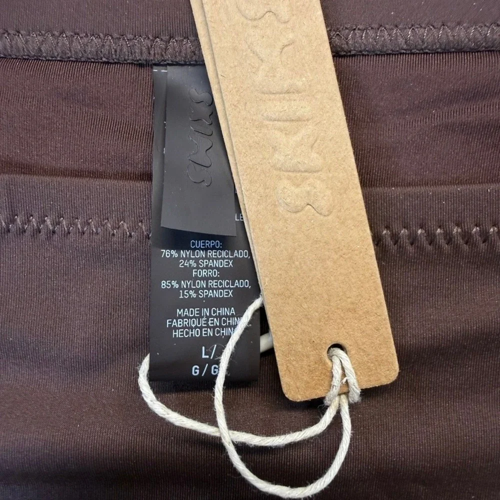 Skims Swim Bikini Bottom Cocoa Brown Size Large NWT Recycled Nylon Large